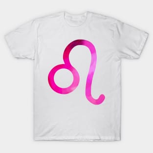 Pink Leo Symbol T-Shirt